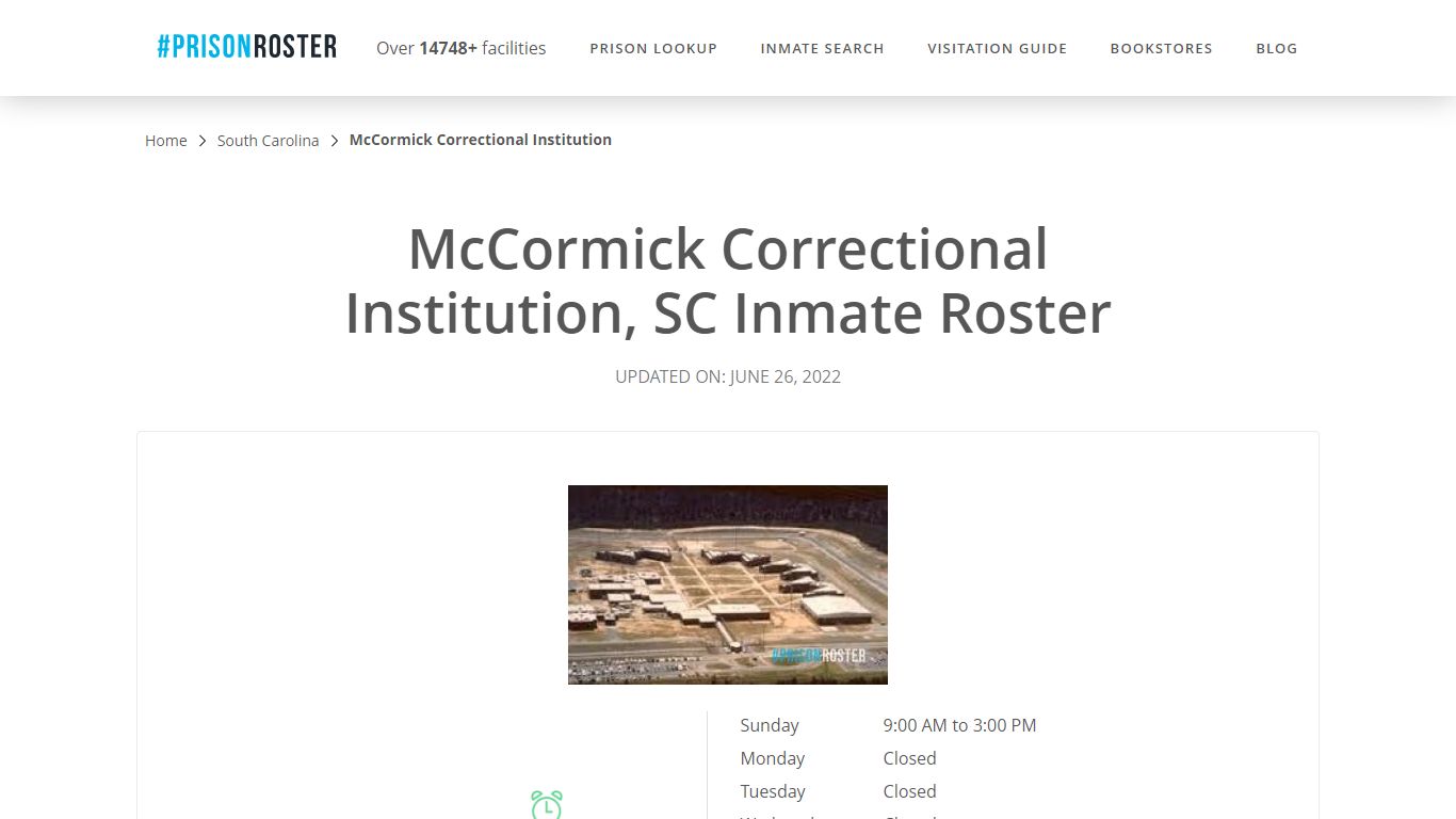 McCormick Correctional Institution, SC Inmate Roster - Prisonroster
